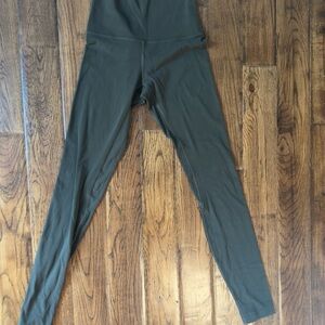 Lululemon Athletica Green Leggings High-Rise Streamlined Fit